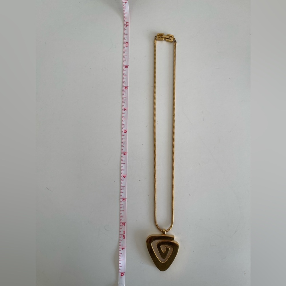 GIVENCHY Gold Tone Pendant Necklace - Picture 8 of 9